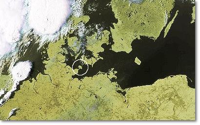 Satellitenbild: Fehmarn am 18.6.2002