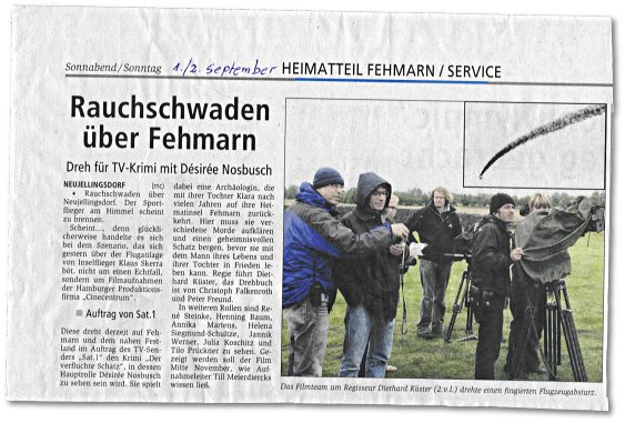 Zeitungsauschnitt, Fehmarnsches Tageblatt, 1./2.9.2007